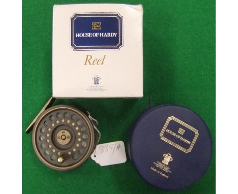 A Hardy "Golden Prince" #7/8 trout fly reel, in maker's pouch and box CONDITION REPORTS Appears to have been extremely well l