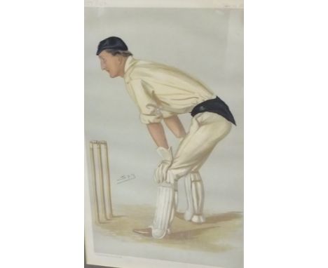 Eight Vanity Fair colour prints - "Oxford Cricket", "W.W", "Johnny", "An American Jockey", "In his father's steps", "Oxford C