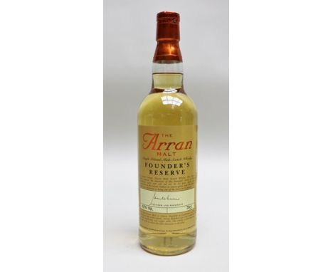 THE ARRAN MALT "FOUNDER'S RESERVE" Single Island Malt Scotch Whisky, matured in oak casks, 43% vol., 1 bottle in presentation