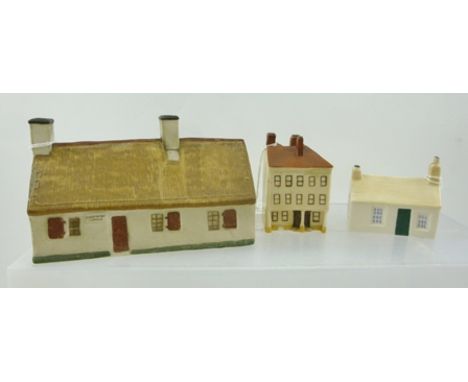 THREE W.H. GOSS CERAMIC COTTAGES, includes Robert Burns Cottage, the Lichfield House in which Dr. Samuel Johnson was born, an