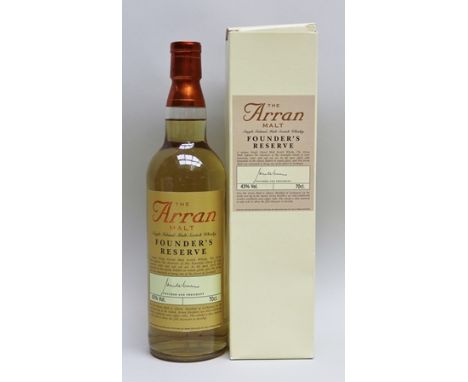 THE ARRAN MALT "FOUNDER'S RESERVE" Single Island Malt Scotch Whisky, matured in oak casks, 43% vol., 1 bottle in presentation