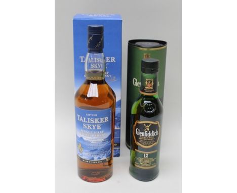 TALISKER SKYE Single Malt Scotch Whisky, 45.8% vol., 1 x 70cl bottle, in presentation box GLENFIDDICH 12 year old Single Malt
