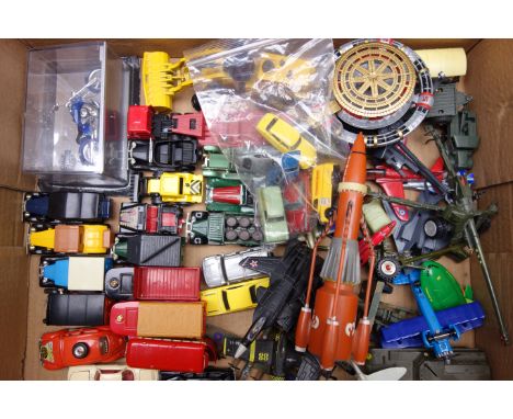 Various makers - quantity of unboxed die-cast models including military vehicles and aircraft by Solido, Crescent, Dinky, Les