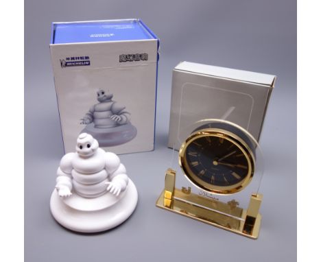 Michelin tyre interest - Chinese blue tooth speaker in the form of a truncated Bibendum figure H11cm, boxed with lead and pap