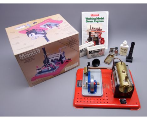 Mamod Steam Engine SP4 stationary steam plant, boxed with Lubrication Oil and two boxes of Solid Fuel Tablets Condition Repor