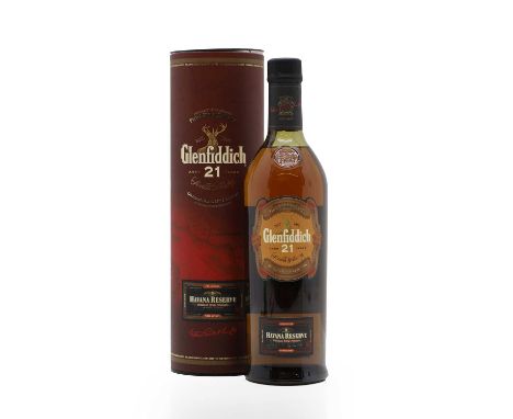 Glenfiddich Scotch Whisky 21 years old, Havana Reserve, 40% vol., 70cl (1 in presentation tube)Please note we cannot guarante