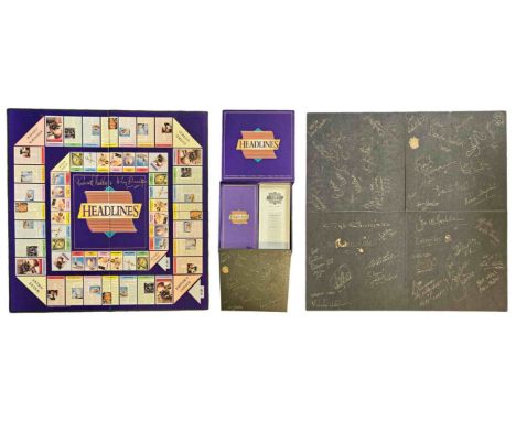 Headlines multi signed pilot game sample includes 44 celebrities signatures who appeared on the Good Morning Show great names