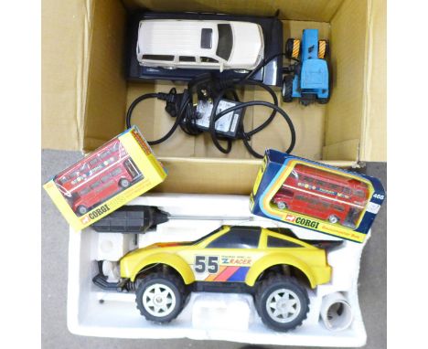 A Tandy Turbo Z Racer and other model vehicles including Corgi 