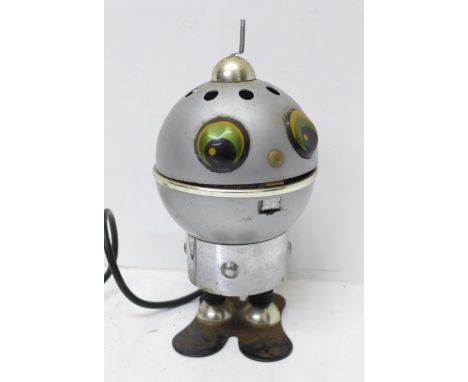 An Atomic space age vintage Satco Robot Alien Lamp, 1960's 