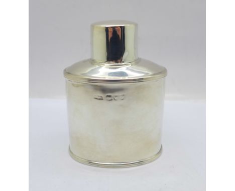 A Victorian silver tea caddy, London 1893, 77g, (top slightly out of shape, worn) 
