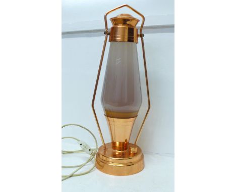 A copper lava lamp, 1960's/70's 