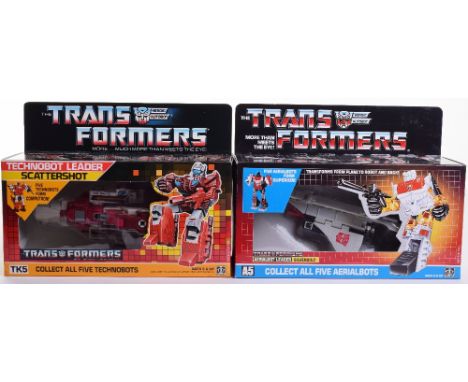 Two Boxed Hasbro G1 Transformers,1986 issues, A5 Aerialbot Leader ‘Silverbolt’ transforms from plane to robot and back,TK5 Te