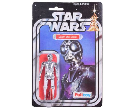 Palitoy Star Wars Death Star Droid Vintage Original Carded Figure, 3 ¾ inches mint, with mint bubble on near mint to mint 20 