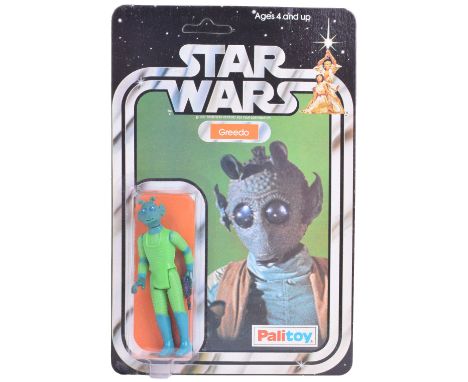 Palitoy Star Wars Greedo Vintage Original Carded Figure, 3 ¾ inches mint, with mint bubble on near mint to mint 20 back unpun