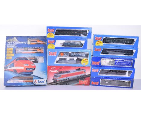 Jouef SNCF locomotives, coaches and wagons, 783900 TGV set, 844100 Electric CC 21002, 501000 Diesel BB 66079 and two coach se