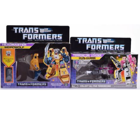 Two Boxed Hasbro G1 Transformers,1986 issues, Headmaster ‘Weirdwolf’ transforms from wolf to robot and back, TR5 Terrorcon Le