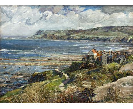 Adam Francis Watson (Sheffield 1859-1932): Robin Hood's Bay, oil on canvas unsigned 30cm x 40cm Notes: Watson was an importan
