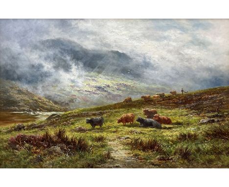 Henry Hillingford Parker (AKA Henry Deacon Hillier) (British 1858-1930): 'Glen Falloch - Perthshire', oil on canvas signed, t