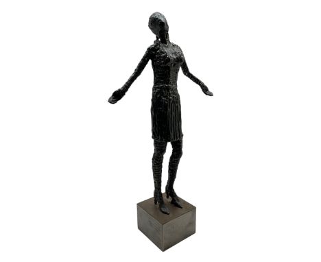 Ray Lonsdale (Northern British 1965-): 'The Ballad of Youths Farewell', steel statuette signed titled and dated 2010 to the b