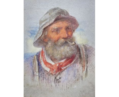 John Murray Drummond (Scottish 1802-1889): Fisherman Smoking a Pipe, watercolour signed 27cm x 20cmCondition Report:Generally