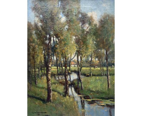 Dutch School (Early 20th century): Silver Birches, oil on canvas indistinctly signed 40cm x 30cmCondition Report:Good conditi