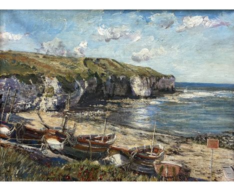 Adam Francis Watson (Sheffield 1859-1932): Flamborough North Landing, oil on canvas unsigned 30cm x 40cm Notes: Watson was an