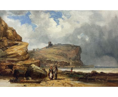 Ralph Reuben Stubbs (British 1824-1879): Scarborough from Cornelian Bay, oil on canvas signed and dated 1858, titled signed a