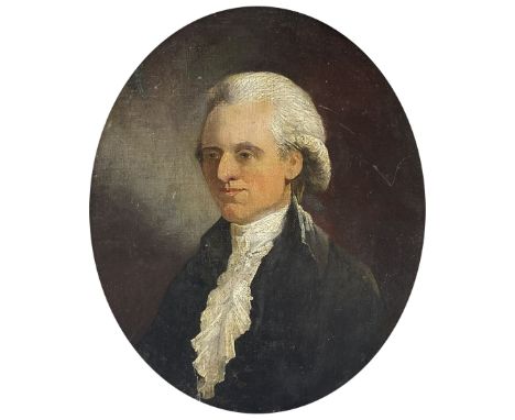 English School (Early 19th century): Portrait of a Professional Gentleman, oval oil on canvas unsigned 29cm x 24cm