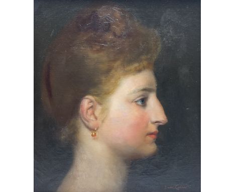 Isaac James Cullin (Cullen) (American/British 1859-1942): 'Study of a Head', oil on canvas signed 34cm x 29cm Provenance: exh