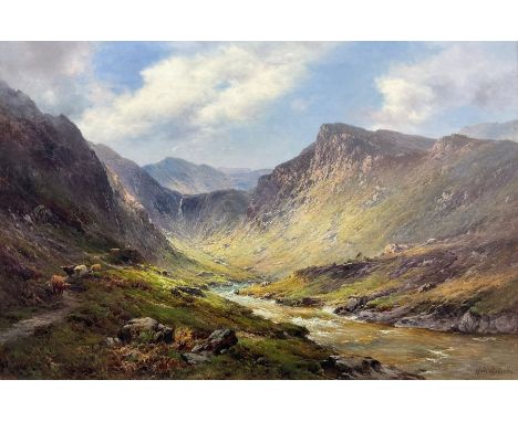 Alfred de Breanski Snr. RBA (British 1852-1928): 'A Selkirk Valley', oil on canvas signed, titled verso 50cm x 75cm Provenanc