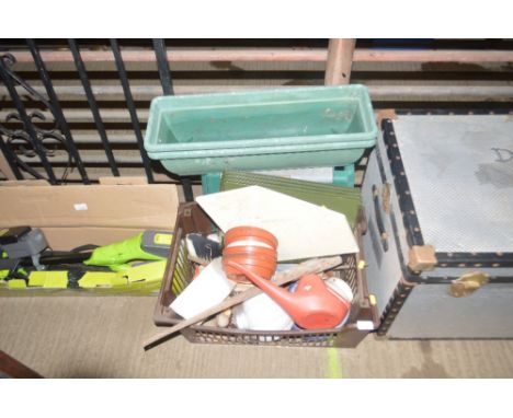 A quantity of gardening related tools etc