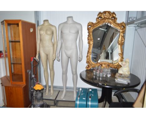 A papier maché  mannequin on stand