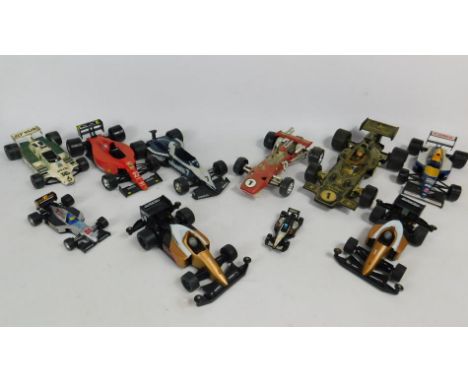 Various die-cast racing cars, to include Duracell, BP, John Player's, etc., (1 tray)