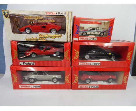 Various Tonka Polistil 1:18 scale die-cast vehicles, etc, to include Porsche 911, 22cm wide, etc (6, boxed). 