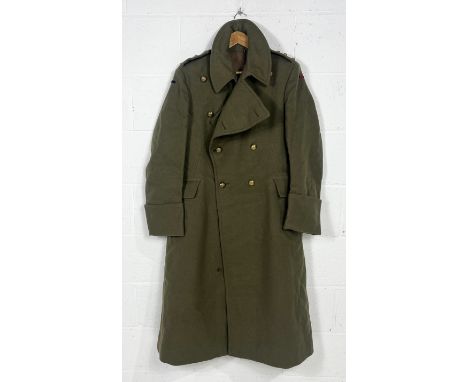 A WW2 Royal Engineers officer's greatcoat and liner made by Paterson of Hamilton named to S.Cleaver 285914