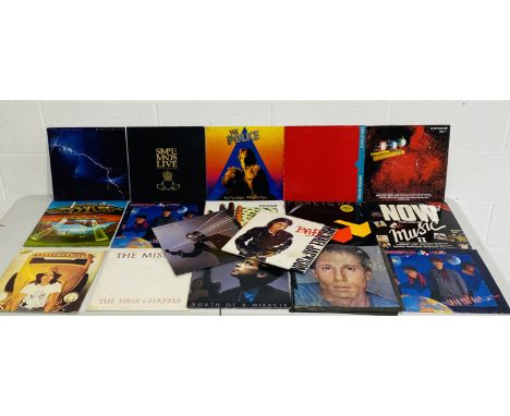 A collection of 12" vinyl records mainly relating to 1980's including Simple Minds, The Police, Dire Straits, Thompson Twins,