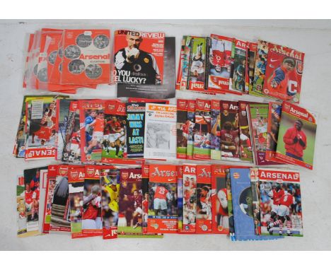 A quantity of football programmes, mostly Arsenal from 1990's-2000's