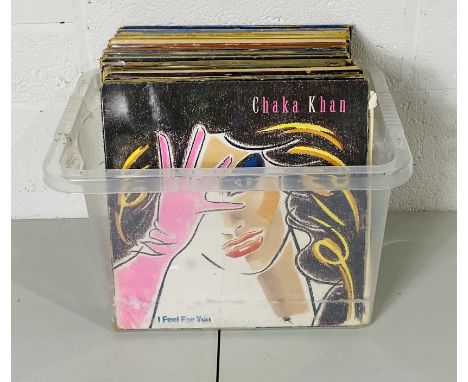 A collection of various 12" vinyl records mainly relating to funk & soul including Rose Royce, Diana Ross, Chic, Donna Summer