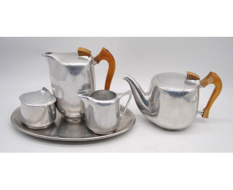 A vintage Picquot ware tea set