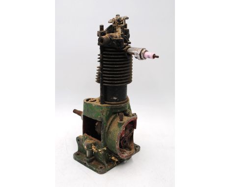 A cut-away model of an engine
