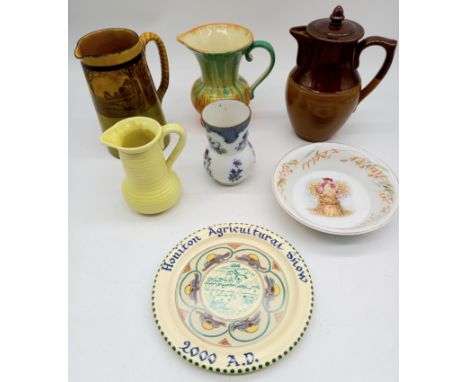 A collection of assorted china to include a Wade heath jug, Lovatts Langlet stoneware coffee pot etc.