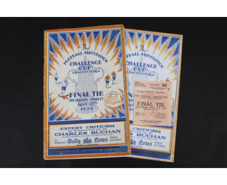 1929 FA Cup Final Bolton Wanderers v Portsmouth football programme  played 27th April 1929 in gd condition with centre pages 