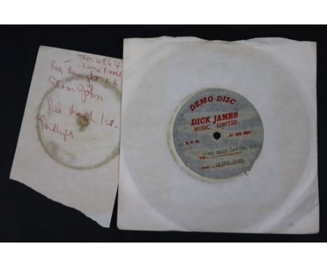 Vinyl - Elton John - I've Been Loving You (DJM Dick James Music  01-836-4864) An extremely rare acetate demo disc copy of the