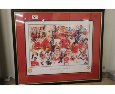 Framed and glazed Cricket Hall of Fame print signed by Gooch, Botham, Gatting and Gower as well as John Major plus framed and
