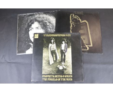 Vinyl - Three Tyrannosaurus Rex LPs first press with inserts to include A Beard of Stars SLRZ1013 on Regal Zonophone, Prophet