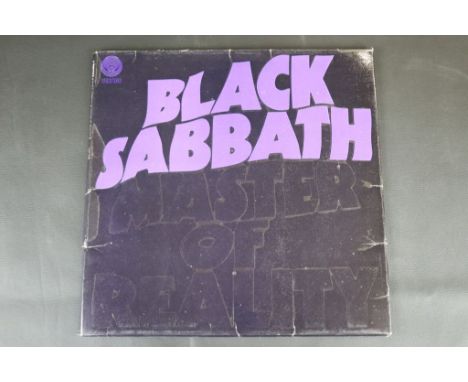 Vinyl - Black Sabbath Master of Reality first press 6360050 on Vertigo with poster in original box sleeve, vinyl excellent, p