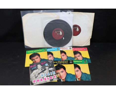 Collection of seven Elvis Presley EP's all French pressings on RCA, plus four early HMV recordings to include Rock N Roll (CL