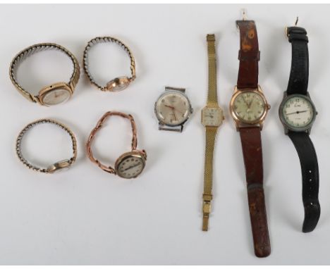 Mixed lot of wristwatches, including a ladies Omega 9ct gold, (23.27g), another gents 9ctg (38g), with Zenta, Limit, Timex, M