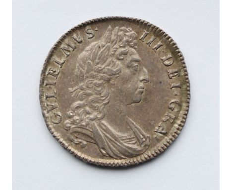 William III (1694-1702), Halfcrown 1698, DECIMO Obv: first bust rev: modified large shields, (S. 3494), attractively toned aE