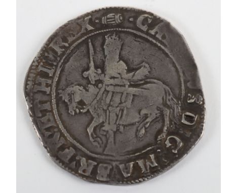 Charles I (1625-1649), Halfcrown, (S. 2775), cloak flying from shoulder, rev. garnished shield, mm. Tun  1636-8, aVF